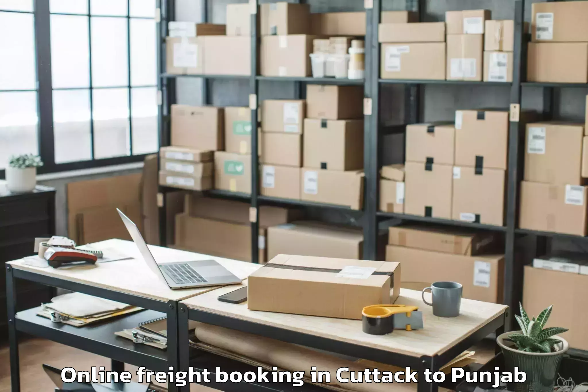 Easy Cuttack to Sardulgarh Online Freight Booking Booking